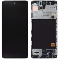 DISPLAY LCD SERVICE PACK SAMSUNG A51 SM-A515 F COLORE NERO